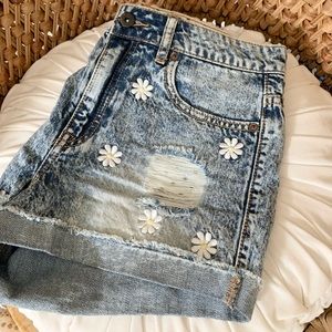 Daisy High Waisted Denim Shorts